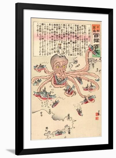 Tako No Asirai-Kobayashi Kiyochika-Framed Giclee Print