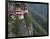 Taktsang (Tiger's Nest) Dzong Perched on Edge of Steep Cliff, Paro Valley, Bhutan-Keren Su-Framed Photographic Print