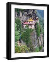 Taktsang (Tiger's Nest) Dzong Perched on Edge of Steep Cliff, Paro Valley, Bhutan-Keren Su-Framed Photographic Print