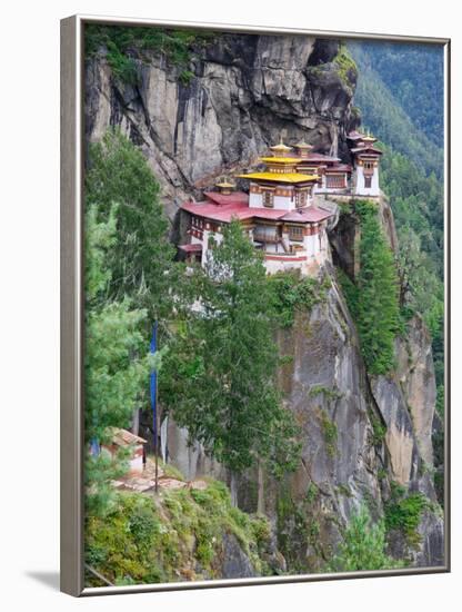 Taktsang (Tiger's Nest) Dzong Perched on Edge of Steep Cliff, Paro Valley, Bhutan-Keren Su-Framed Photographic Print