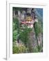 Taktsang (Tiger's Nest) Dzong Perched on Edge of Steep Cliff, Paro Valley, Bhutan-Keren Su-Framed Photographic Print