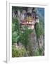 Taktsang (Tiger's Nest) Dzong Perched on Edge of Steep Cliff, Paro Valley, Bhutan-Keren Su-Framed Photographic Print