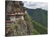 Taktshang Goemba, 'Tiger's Nest', Bhutan's Most Famous Monastery, Perched Miraculously on Ledge of-Nigel Pavitt-Stretched Canvas