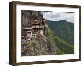 Taktshang Goemba, 'Tiger's Nest', Bhutan's Most Famous Monastery, Perched Miraculously on Ledge of-Nigel Pavitt-Framed Photographic Print