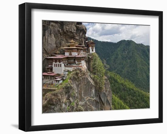 Taktshang Goemba, 'Tiger's Nest', Bhutan's Most Famous Monastery, Perched Miraculously on Ledge of-Nigel Pavitt-Framed Photographic Print