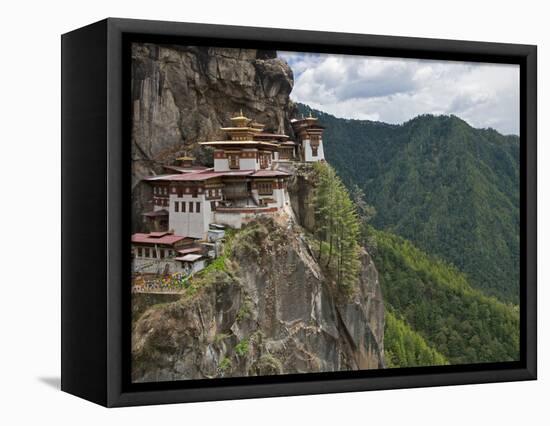 Taktshang Goemba, 'Tiger's Nest', Bhutan's Most Famous Monastery, Perched Miraculously on Ledge of-Nigel Pavitt-Framed Stretched Canvas