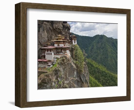 Taktshang Goemba, 'Tiger's Nest', Bhutan's Most Famous Monastery, Perched Miraculously on Ledge of-Nigel Pavitt-Framed Photographic Print