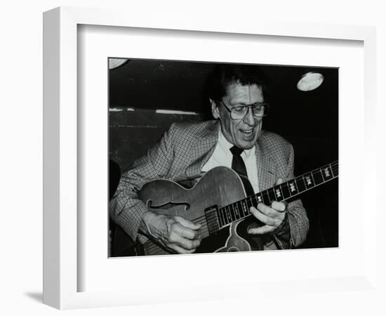 Tal Farlow Playing the Guitar at the Bell, Codicote, Hertfordshire, 18 May 1986-Denis Williams-Framed Photographic Print