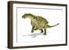 Talarurus Dinosaur on White Background-null-Framed Art Print