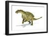 Talarurus Dinosaur on White Background-null-Framed Art Print