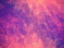 Purple Pink Abstract Background Polygon-Talashow-Laminated Art Print