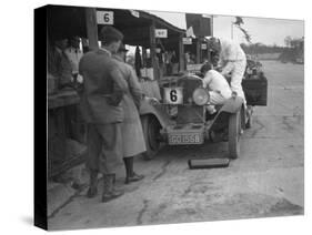 Talbot 90 of E and SJ Burt in the pits at the JCC Double Twelve race, Brooklands, May 1931-Bill Brunell-Stretched Canvas