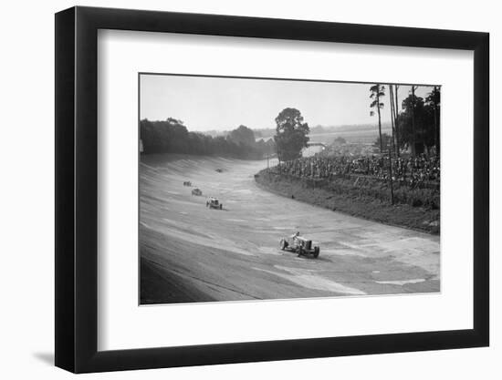 Talbot 90 on the banking at Brooklands, 1930s-Bill Brunell-Framed Photographic Print