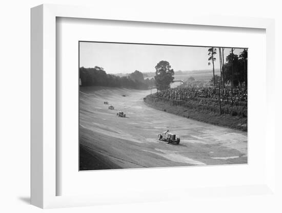 Talbot 90 on the banking at Brooklands, 1930s-Bill Brunell-Framed Photographic Print