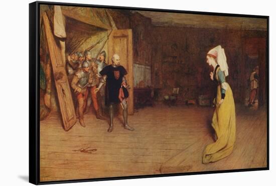 'Talbot and the Countess of Auvergne', 1875, (c1915)-William Quiller Orchardson-Framed Stretched Canvas