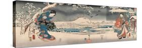 Tale of Genji by Toyokuni and Hiroshige, 1853 (Colour Woodblock Print)-Ando or Utagawa and Toyokuni Utagawa III (Kun-Stretched Canvas