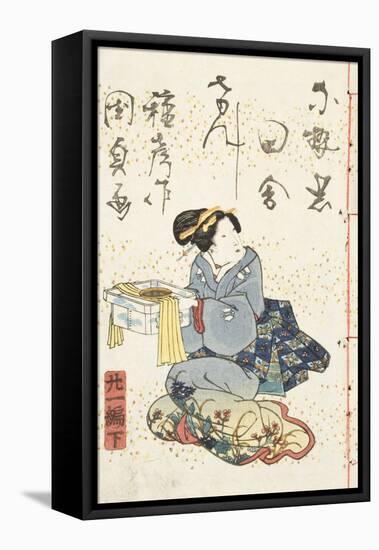 Tale of Genji, Country Style, Volume 21, Book 2, 1836-Utagawa Kunisada-Framed Stretched Canvas