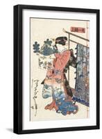 Tale of Genji, Country Style, Volume 21, Book A, 1836-Utagawa Kunisada-Framed Premium Giclee Print