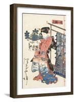 Tale of Genji, Country Style, Volume 21, Book A, 1836-Utagawa Kunisada-Framed Giclee Print