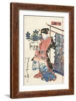 Tale of Genji, Country Style, Volume 21, Book A, 1836-Utagawa Kunisada-Framed Giclee Print