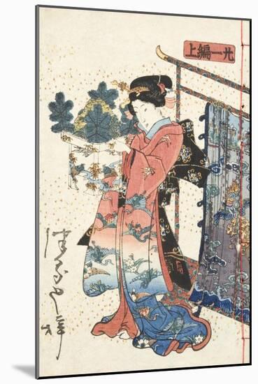 Tale of Genji, Country Style, Volume 21, Book A, 1836-Utagawa Kunisada-Mounted Giclee Print