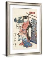 Tale of Genji, Country Style, Volume 21, Book A, 1836-Utagawa Kunisada-Framed Giclee Print