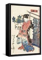 Tale of Genji, Country Style, Volume 21, Book A, 1836-Utagawa Kunisada-Framed Stretched Canvas