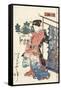 Tale of Genji, Country Style, Volume 21, Book A, 1836-Utagawa Kunisada-Framed Stretched Canvas