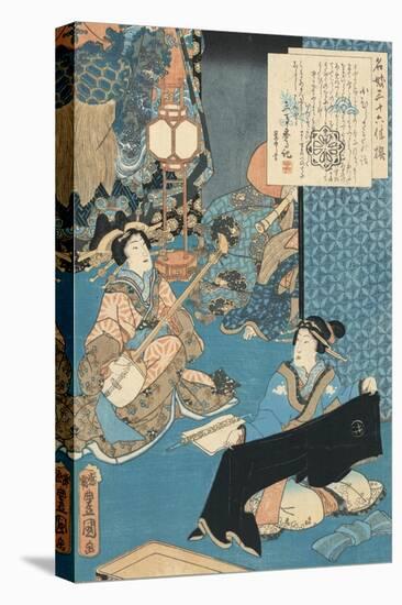 Tale of the Courtesan Komurasaki-Utagawa Toyokuni-Stretched Canvas