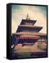 Taleju Temple, Durbar Square, Patan (UNESCO World Heritage Site), Kathmandu, Nepal-Ian Trower-Framed Stretched Canvas