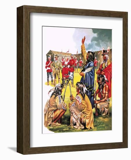 Tales of the Canadian Mounties: the Long March-Mcbride-Framed Giclee Print