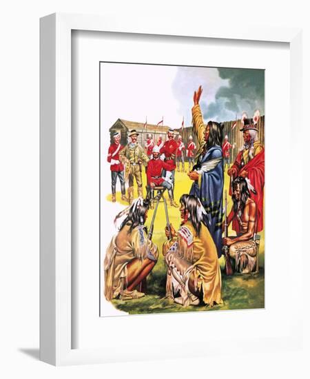 Tales of the Canadian Mounties: the Long March-Mcbride-Framed Giclee Print