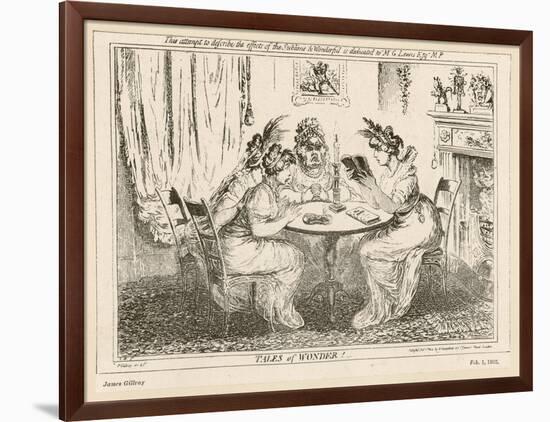 Tales of Wonder! Gillray Satire on the Taste for Gothic Novels-James Gillray-Framed Art Print