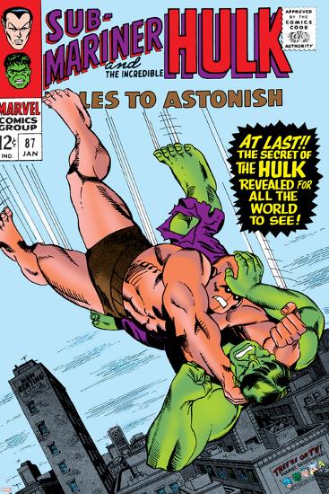 Tales to Astonish No.87 Cover: Hulk and Humanoid-Bill Everett-Lamina Framed Poster