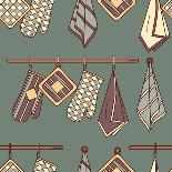 Pattern with Kitchen Textiles-Talirina-Art Print