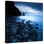 Talisker Bay under a Winter Moon-Doug Chinnery-Stretched Canvas