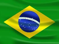 Flag Of Brazil-talitha-Mounted Art Print