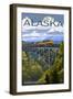 Talkeetna, Alaska - Hurricane Gulch-Lantern Press-Framed Art Print