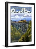 Talkeetna, Alaska - Hurricane Gulch-Lantern Press-Framed Art Print