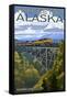 Talkeetna, Alaska - Hurricane Gulch-Lantern Press-Framed Stretched Canvas