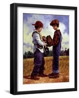 Talking It Over-Jim Daly-Framed Art Print