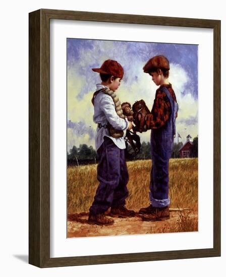 Talking It Over-Jim Daly-Framed Art Print