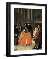 Talks Between Baute Masks-Pietro Longhi-Framed Giclee Print