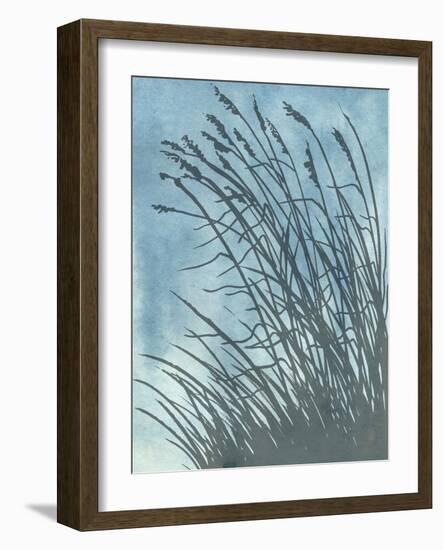 Tall Grasses on Blue I-Elizabeth Medley-Framed Art Print