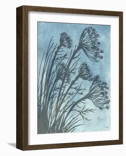 Tall Grasses on Blue II-Elizabeth Medley-Framed Art Print