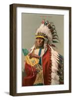 Tall Man Dan, Sioux Indian-null-Framed Art Print