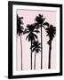 Tall Palms Black on Pink I-Mia Jensen-Framed Art Print