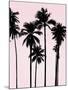 Tall Palms Black on Pink I-Mia Jensen-Mounted Art Print