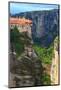 Tall Rock Pillars and the Holly Monastery of Varlaam, Meteora, Greece-Inu-Mounted Photographic Print