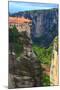 Tall Rock Pillars and the Holly Monastery of Varlaam, Meteora, Greece-Inu-Mounted Photographic Print